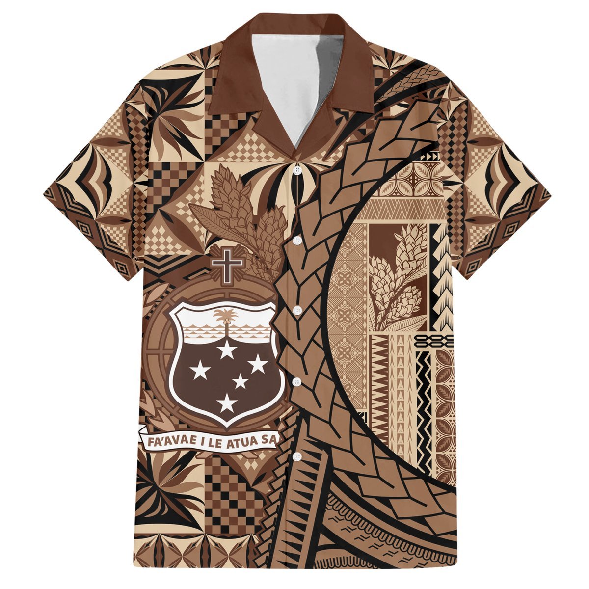 Samoa Siapo Hawaiian Shirt Happy Independence Day Vintage Vibes LT14 Brown - Polynesian Pride