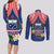 Samoan Independence Day Couples Matching Long Sleeve Bodycon Dress and Long Sleeve Button Shirt Manuia Le Tutoatasi O Samoa