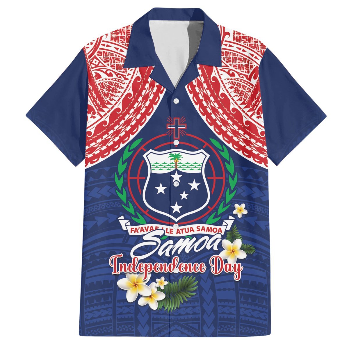 Samoan Independence Day Hawaiian Shirt Manuia Le Tutoatasi O Samoa LT14 Blue - Polynesian Pride
