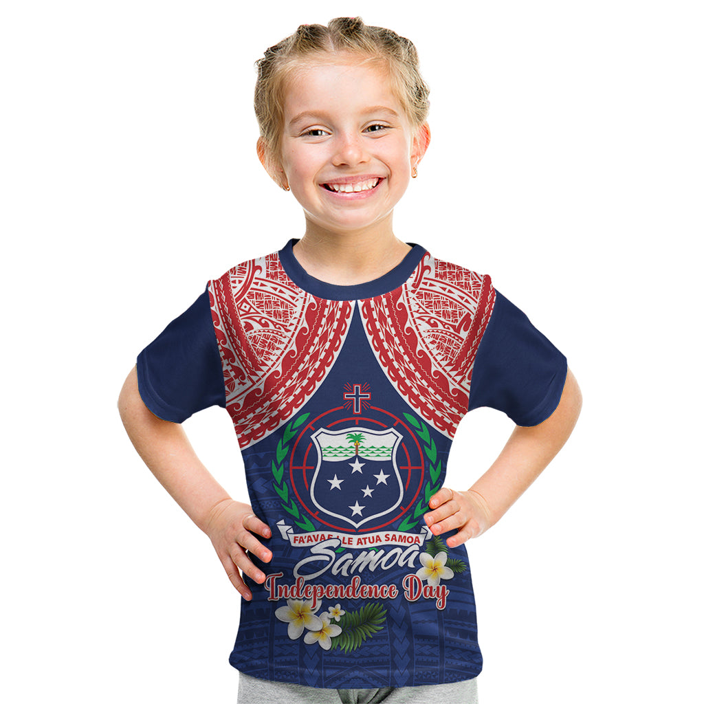 Samoan Independence Day Kid T Shirt Manuia Le Tutoatasi O Samoa LT14 Blue - Polynesian Pride