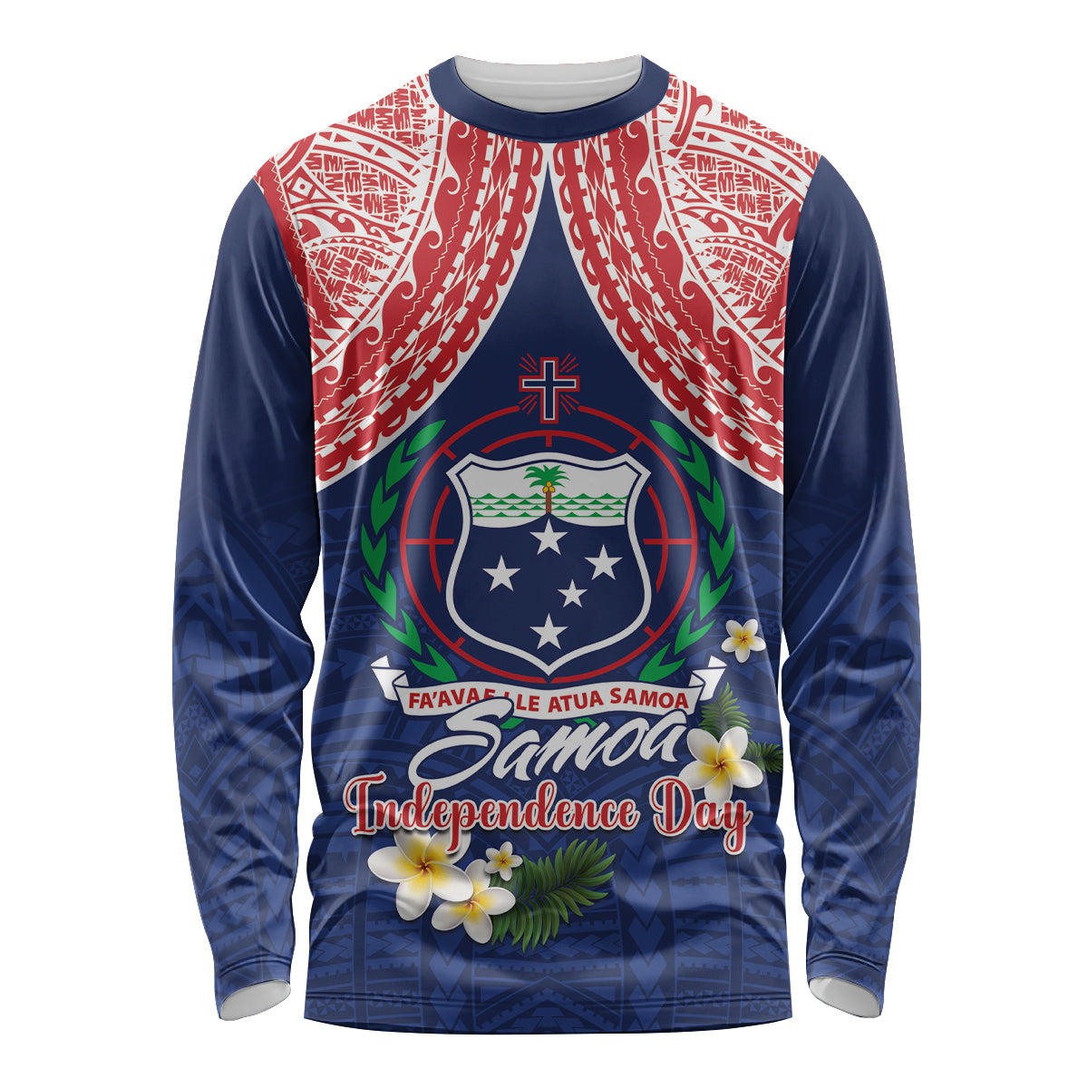 Samoan Independence Day Long Sleeve Shirt Manuia Le Tutoatasi O Samoa LT14 Unisex Blue - Polynesian Pride