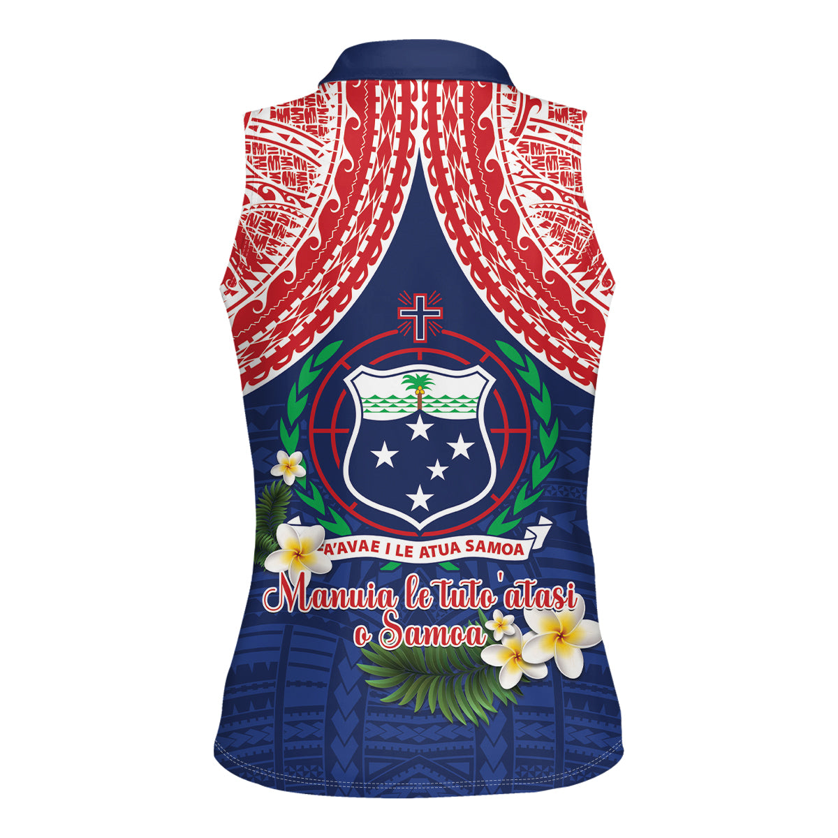 Samoan Independence Day Women Sleeveless Polo Shirt Manuia Le Tutoatasi O Samoa
