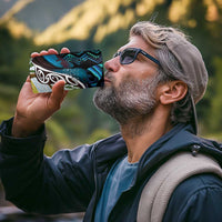 New Zealand Silver Fern Tui Bird 4 in 1 Can Cooler Tumbler Maori Kowhai Paua Shell Taniko Motifs