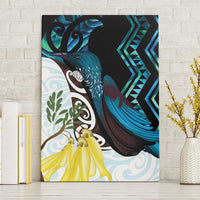New Zealand Silver Fern Tui Bird Canvas Wall Art Maori Kowhai Paua Shell Taniko Motifs