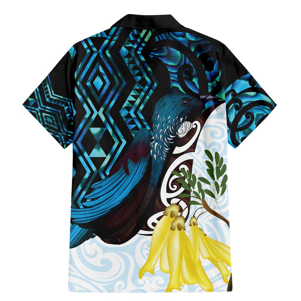New Zealand Silver Fern Tui Bird Family Matching Mermaid Dress and Hawaiian Shirt Maori Kowhai Paua Shell Taniko Motifs