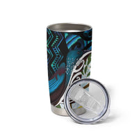 New Zealand Silver Fern Tui Bird Tumbler Cup Maori Kowhai Paua Shell Taniko Motifs