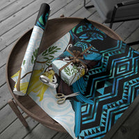 New Zealand Silver Fern Tui Bird Wrapping Paper Maori Kowhai Paua Shell Taniko Motifs - Polynesian Pride