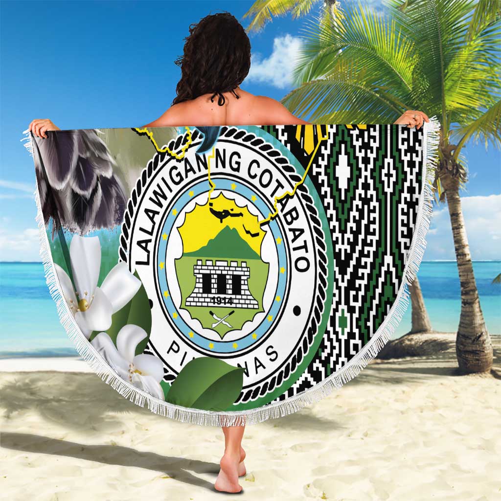 Cotabato Philippines Province Beach Blanket Filipino Eagle Sampaguita Tinalak Pattern