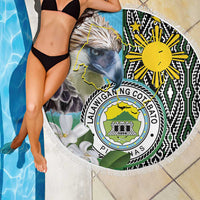 Cotabato Philippines Province Beach Blanket Filipino Eagle Sampaguita Tinalak Pattern