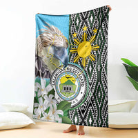 Cotabato Philippines Province Blanket Filipino Eagle Sampaguita Tinalak Pattern LT14 - Polynesian Pride