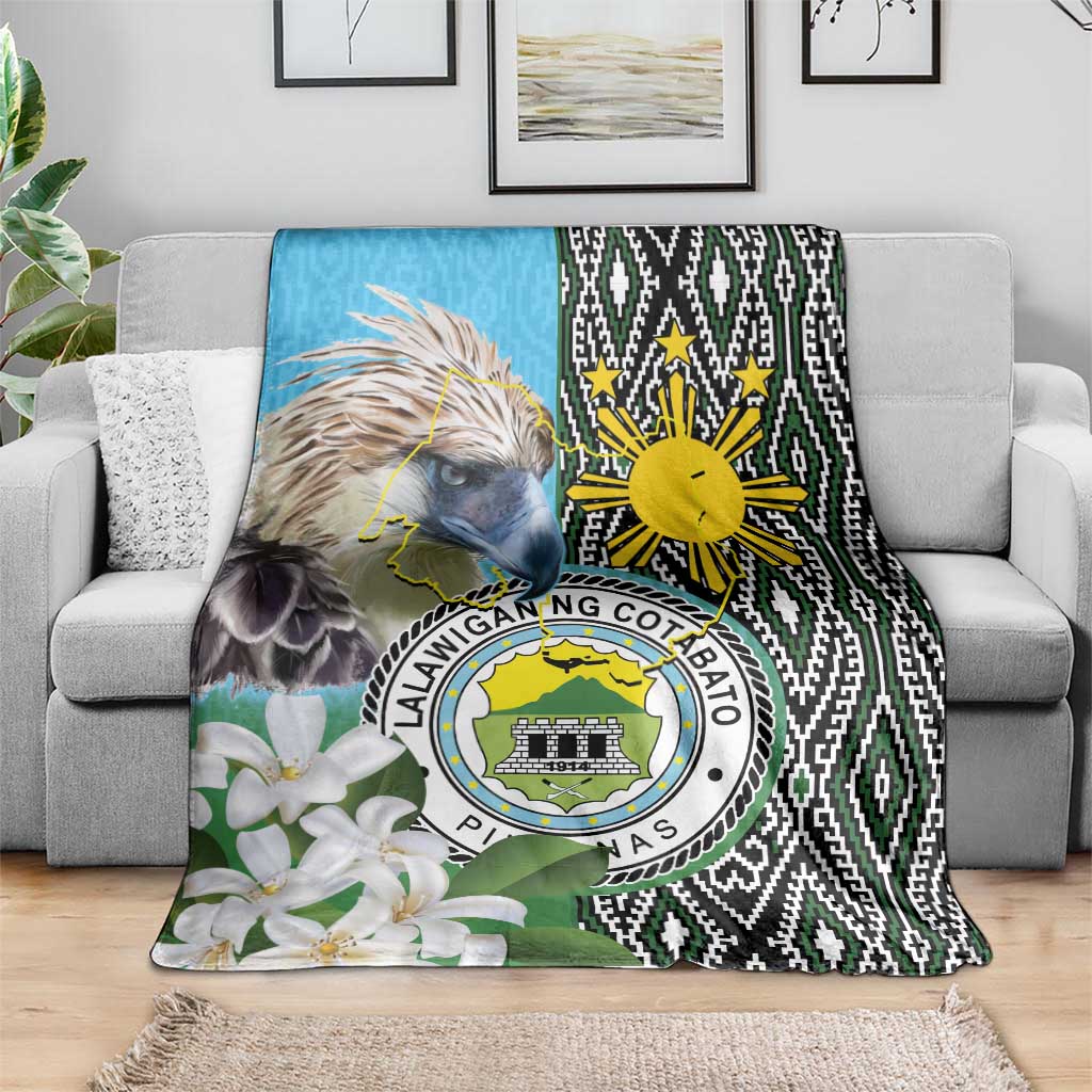 Cotabato Philippines Province Blanket Filipino Eagle Sampaguita Tinalak Pattern LT14 - Polynesian Pride