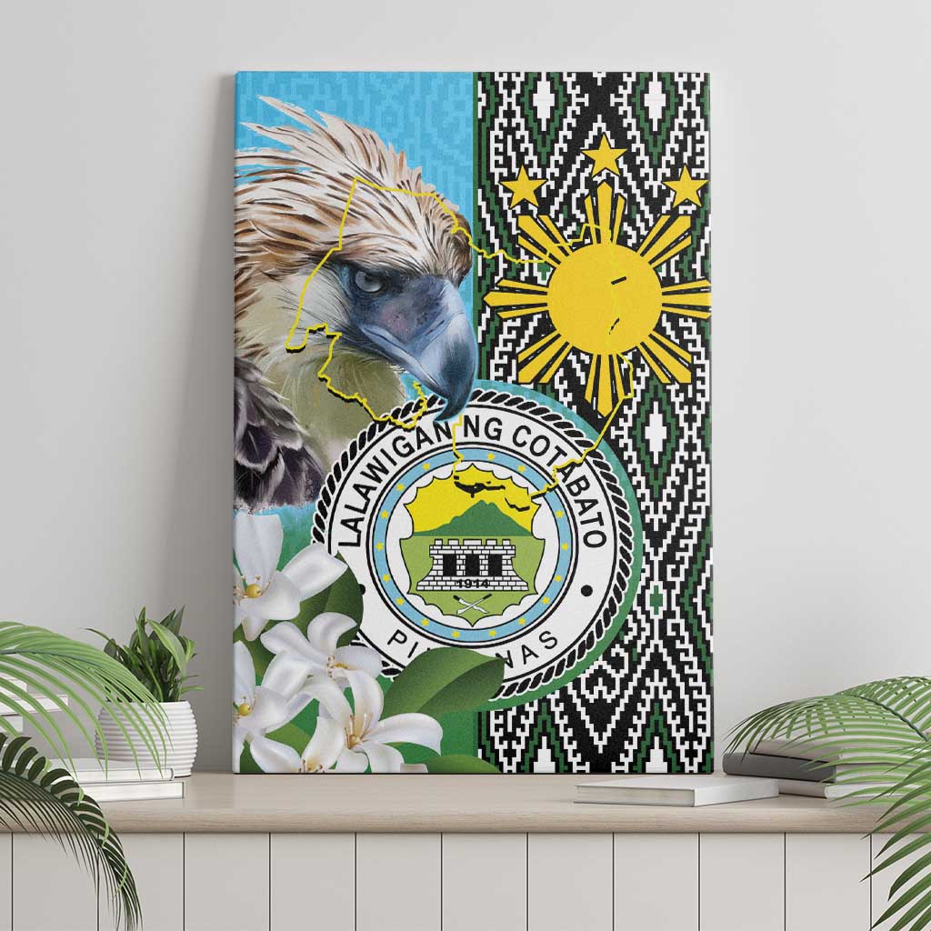 Cotabato Philippines Province Canvas Wall Art Filipino Eagle Sampaguita Tinalak Pattern