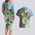 Cotabato Philippines Province Couples Matching Long Sleeve Bodycon Dress and Hawaiian Shirt Filipino Eagle Sampaguita Tinalak Pattern