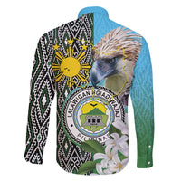 Cotabato Philippines Province Family Matching Long Sleeve Bodycon Dress and Hawaiian Shirt Filipino Eagle Sampaguita Tinalak Pattern