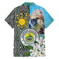 Cotabato Philippines Province Family Matching Off Shoulder Maxi Dress and Hawaiian Shirt Filipino Eagle Sampaguita Tinalak Pattern