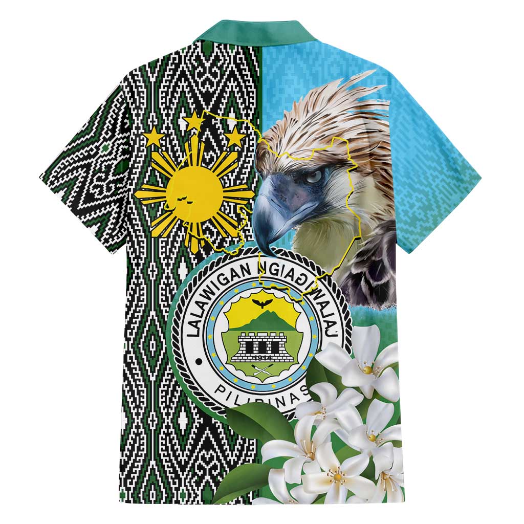 Cotabato Philippines Province Family Matching Short Sleeve Bodycon Dress and Hawaiian Shirt Filipino Eagle Sampaguita Tinalak Pattern