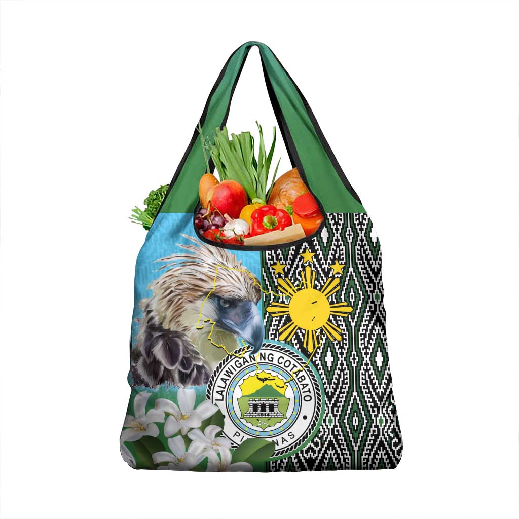 Cotabato Philippines Province Grocery Bag Filipino Eagle Sampaguita Tinalak Pattern