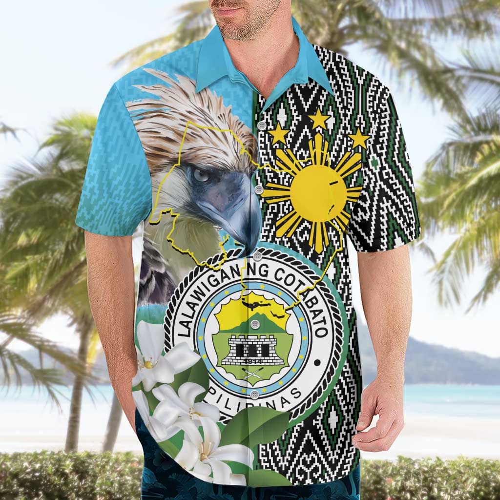 Cotabato Philippines Province Hawaiian Shirt Filipino Eagle Sampaguita Tinalak Pattern LT14 - Polynesian Pride