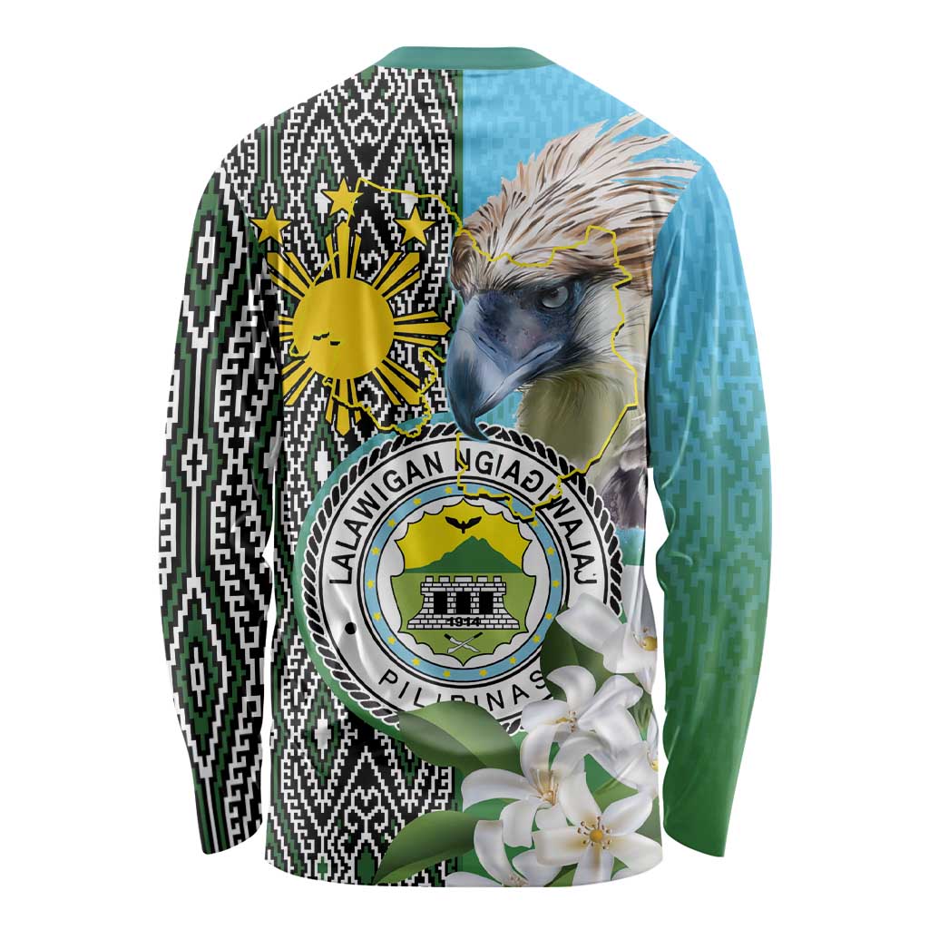 Cotabato Philippines Province Long Sleeve Shirt Filipino Eagle Sampaguita Tinalak Pattern