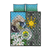 Cotabato Philippines Province Quilt Bed Set Filipino Eagle Sampaguita Tinalak Pattern