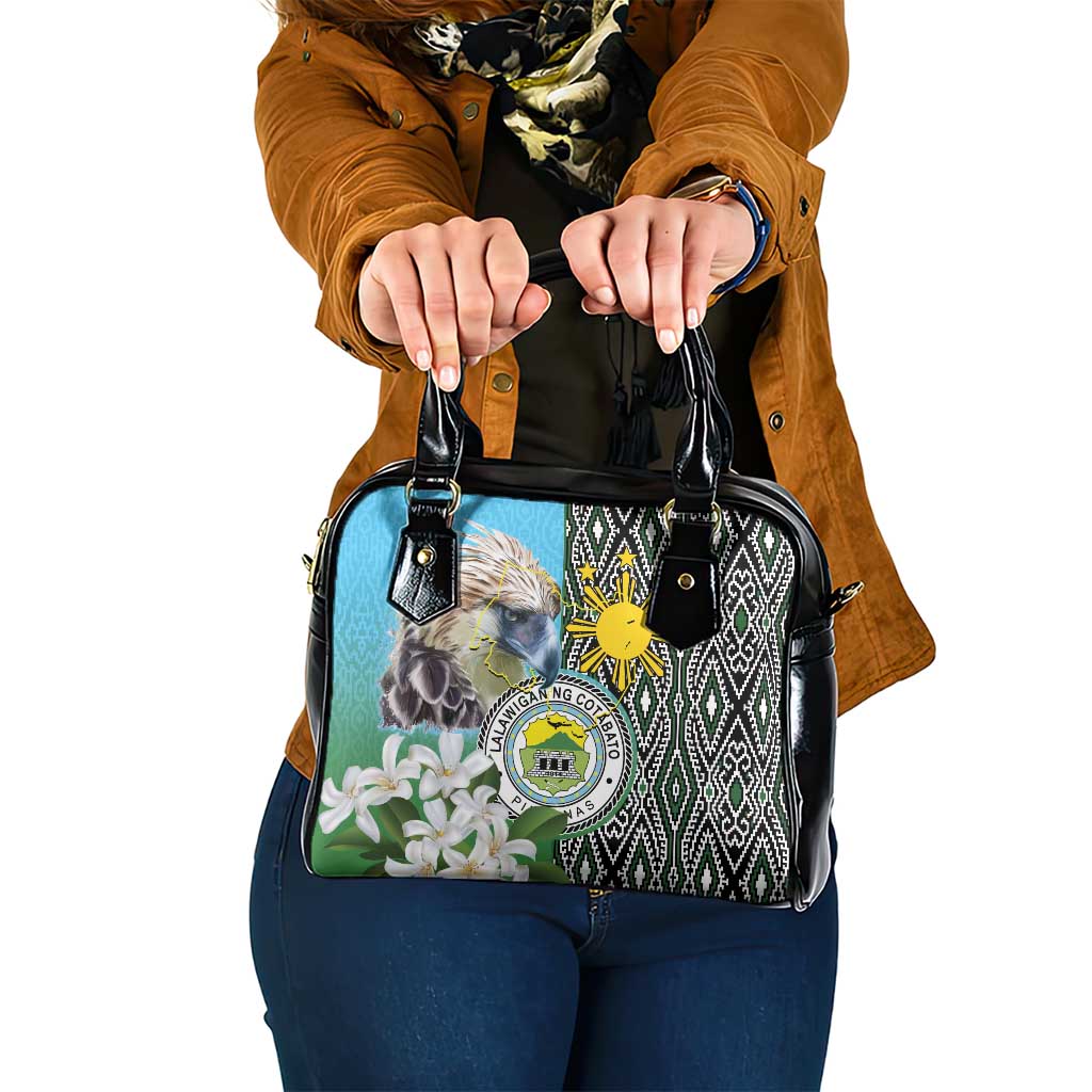 Cotabato Philippines Province Shoulder Handbag Filipino Eagle Sampaguita Tinalak Pattern