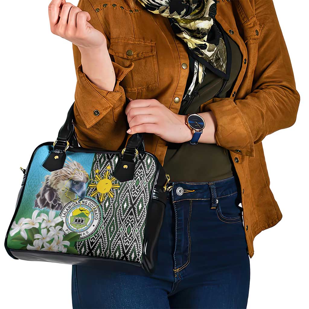 Cotabato Philippines Province Shoulder Handbag Filipino Eagle Sampaguita Tinalak Pattern
