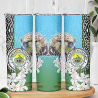 Cotabato Philippines Province Skinny Tumbler Filipino Eagle Sampaguita Tinalak Pattern LT14 - Polynesian Pride