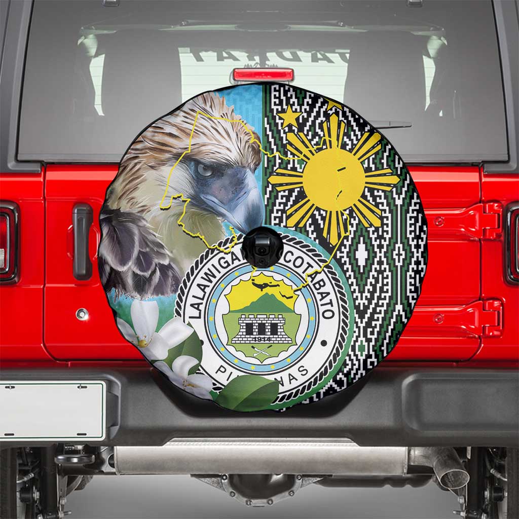 Cotabato Philippines Province Spare Tire Cover Filipino Eagle Sampaguita Tinalak Pattern