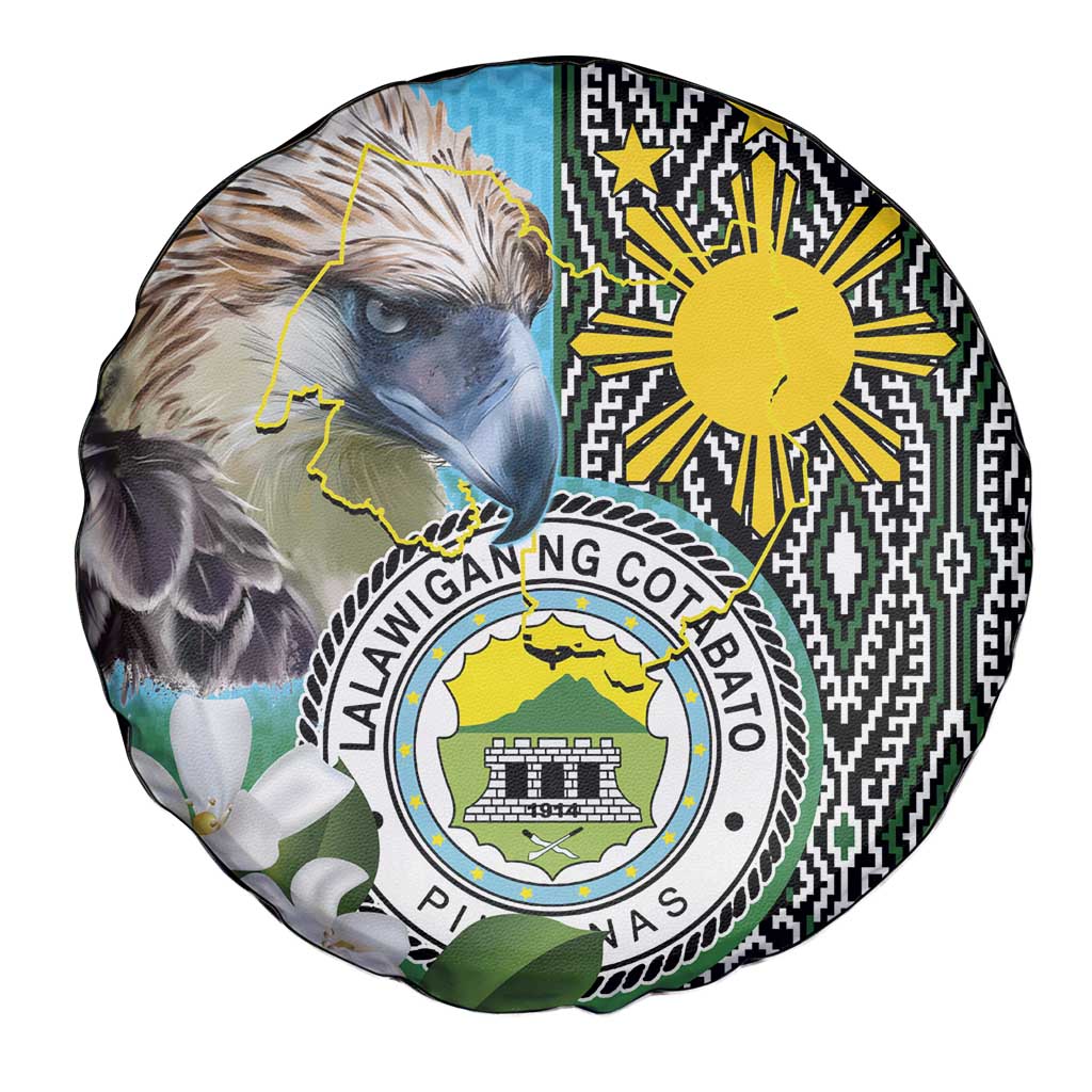 Cotabato Philippines Province Spare Tire Cover Filipino Eagle Sampaguita Tinalak Pattern
