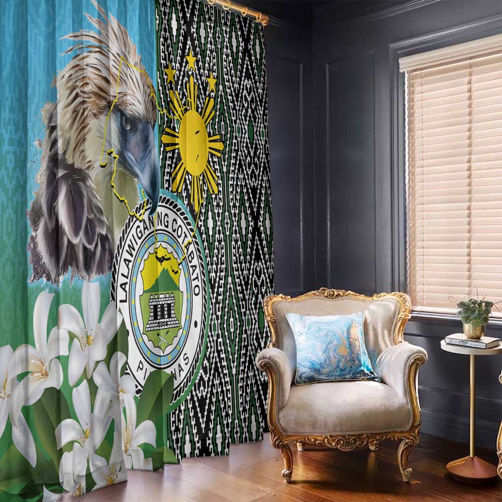Cotabato Philippines Province Window Curtain Filipino Eagle Sampaguita Tinalak Pattern