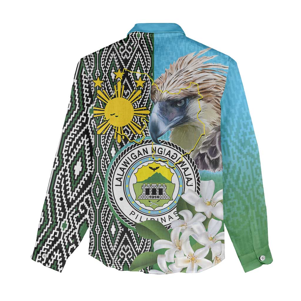 Cotabato Philippines Province Women Casual Shirt Filipino Eagle Sampaguita Tinalak Pattern