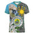 Cotabato Philippines Province Women V-Neck T-Shirt Filipino Eagle Sampaguita Tinalak Pattern