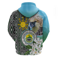 Cotabato Philippines Province Zip Hoodie Filipino Eagle Sampaguita Tinalak Pattern