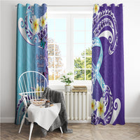 No Story Should End Too Soon Suicide Awareness Window Curtain Purple And Teal Polynesian Ribbon