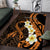 Liver Cancer Awareness Month Area Rug Awareness Is Key Orange Polynesian Ribbon