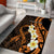 Liver Cancer Awareness Month Area Rug Awareness Is Key Orange Polynesian Ribbon