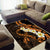 Liver Cancer Awareness Month Area Rug Awareness Is Key Orange Polynesian Ribbon