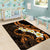 Liver Cancer Awareness Month Area Rug Awareness Is Key Orange Polynesian Ribbon