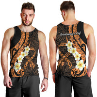 Liver Cancer Awareness Month Men Tank Top Awareness Is Key Orange Polynesian Ribbon