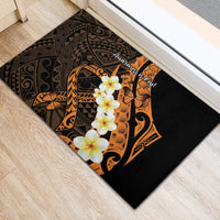 Liver Cancer Awareness Month Rubber Doormat Awareness Is Key Orange Polynesian Ribbon