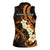 Liver Cancer Awareness Month Women Sleeveless Polo Shirt Awareness Is Key Orange Polynesian Ribbon
