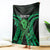 ADHD Awareness Month You Matter Blanket Green Polynesian Ribbon