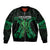 ADHD Awareness Month You Matter Bomber Jacket Green Polynesian Ribbon