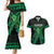 ADHD Awareness Month You Matter Couples Matching Mermaid Dress and Hawaiian Shirt Green Polynesian Ribbon