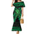 ADHD Awareness Month You Matter Family Matching Mermaid Dress and Hawaiian Shirt Green Polynesian Ribbon