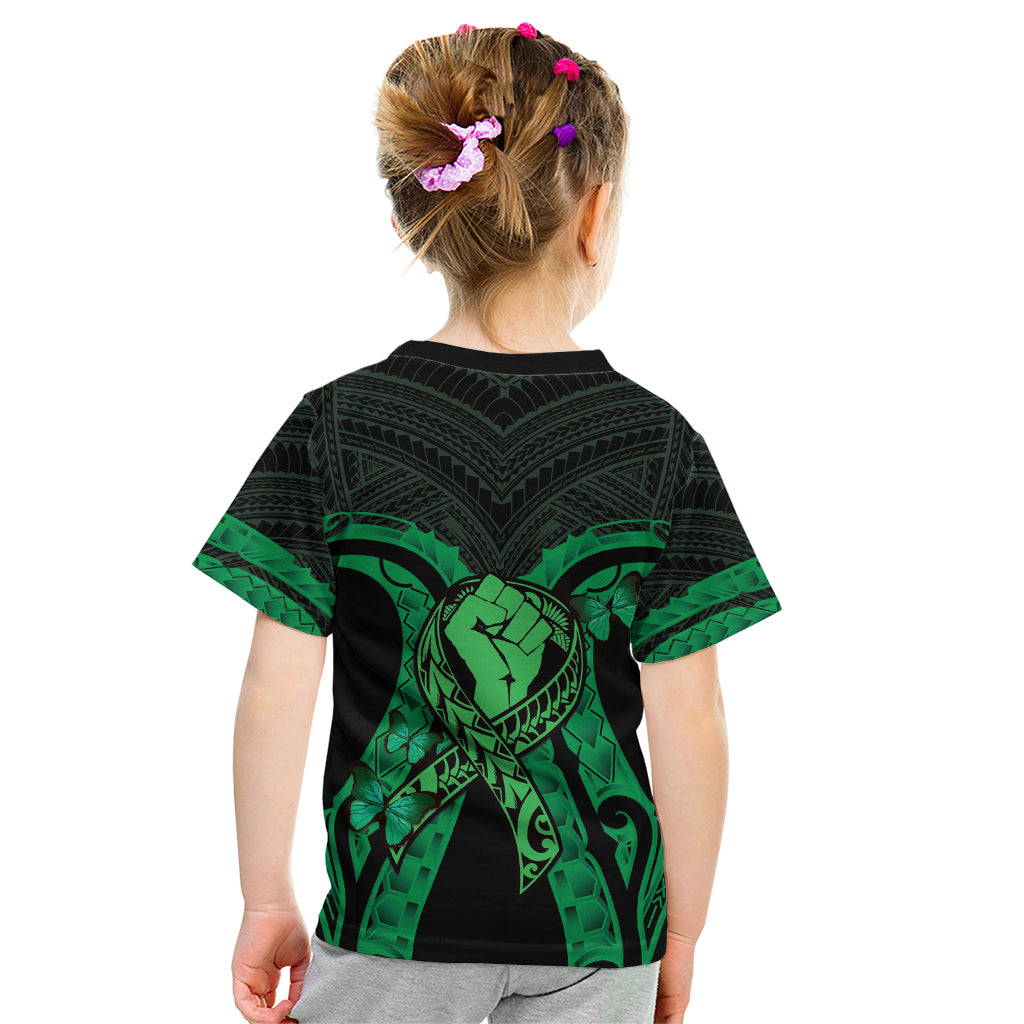 ADHD Awareness Month You Matter Kid T Shirt Green Polynesian Ribbon