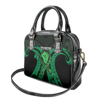 ADHD Awareness Month You Matter Shoulder Handbag Green Polynesian Ribbon