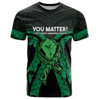 ADHD Awareness Month You Matter T Shirt Green Polynesian Ribbon