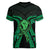 ADHD Awareness Month You Matter Women V-Neck T-Shirt Green Polynesian Ribbon