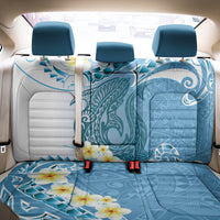 Blue Hawaii Shark Tattoo Back Car Seat Cover Frangipani With Polynesian Pastel Version
